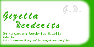 gizella werderits business card
